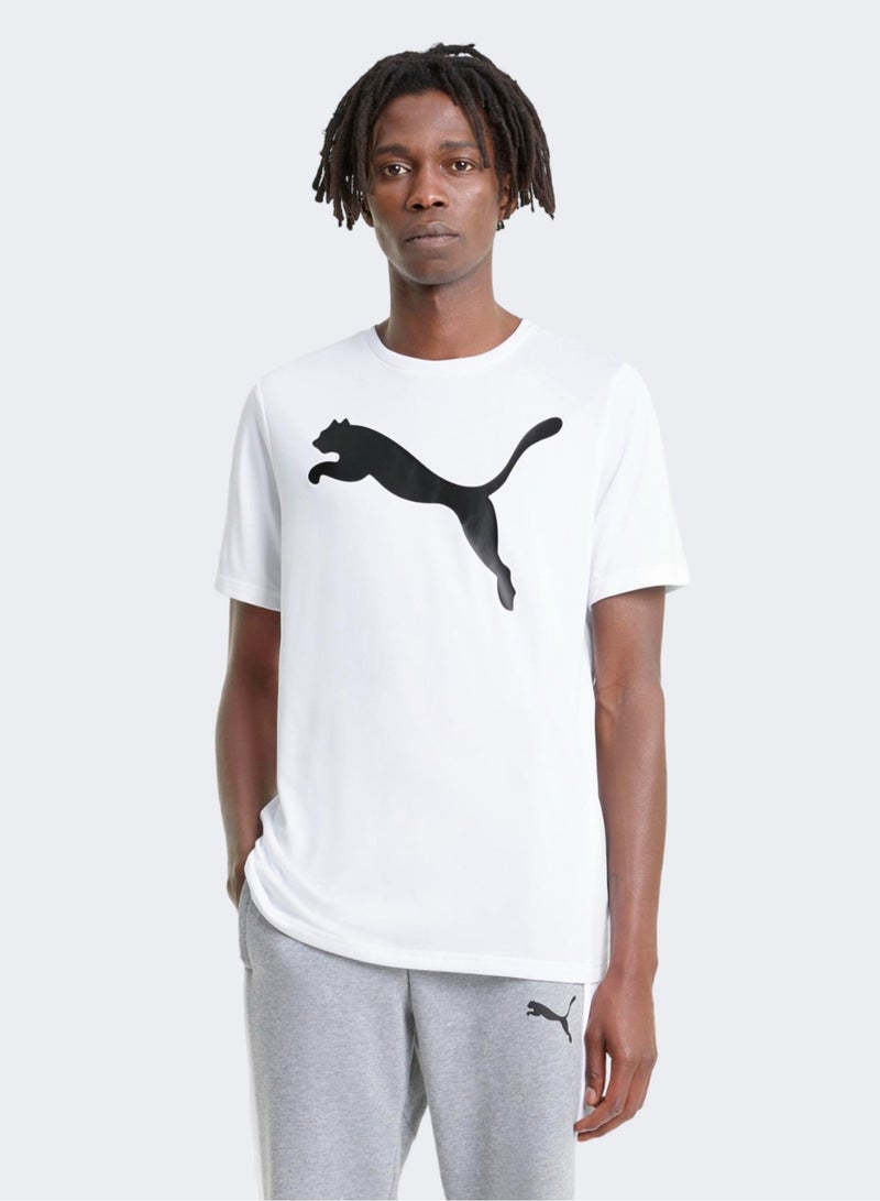 PUMA Active Big Logo Tee  White - Image 1